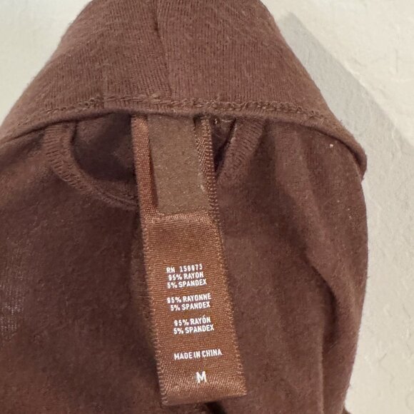 Skims Soft Stretch Pajama Sleep High Waisted Shorts Loungewear Brown Medium - Picture 4 of 6